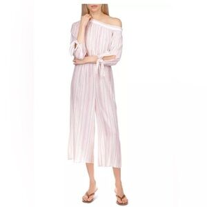 MICHAEL Michael Kors Metallic Striped One Shoulder Jumpsuit